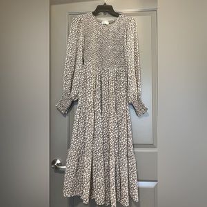 Vestique Long Brown Floral Dress